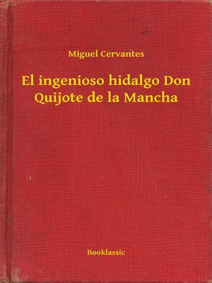 cover image of El ingenioso hidalgo Don Quijote de la Mancha